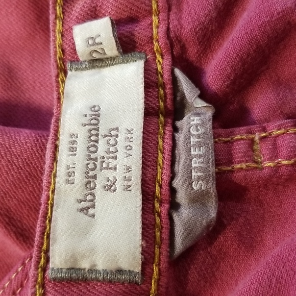 FANCY Vintage PINK BRUSHED DENIM 32 (hip)X32 Abercrombie & Fitch LOW RISE JEANS - Picture 4 of 6
